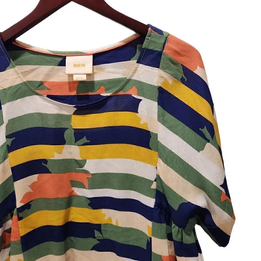 Anthropologie Maeve Mila Top Striped Dolman Sleeve Small - Picture 3 of 7